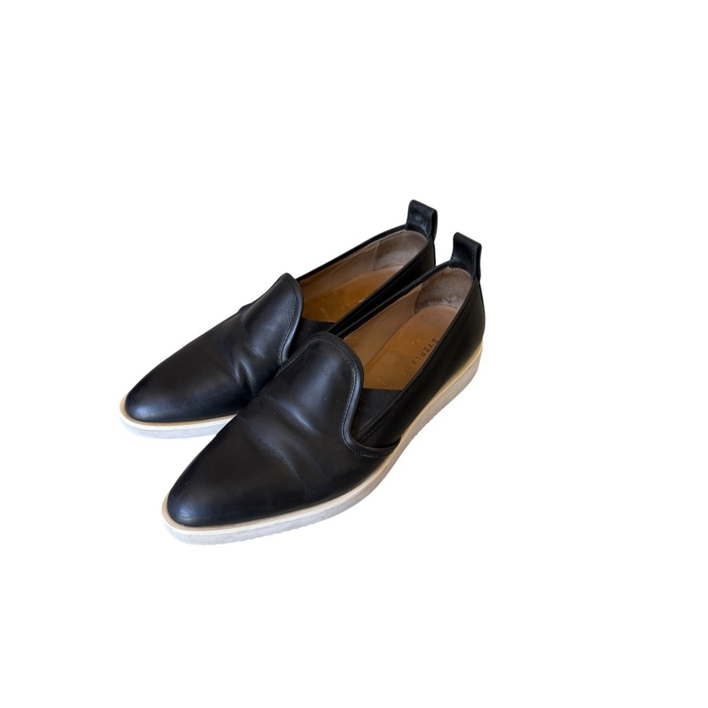 Everlane The Leather Street Shoe Womens 9 Black Slip On Loafer Shoes Casual Flat